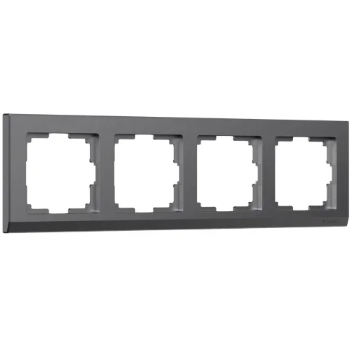 Рамка из поликарбоната на 4 поста Stark графит матовый W0041864 - фото