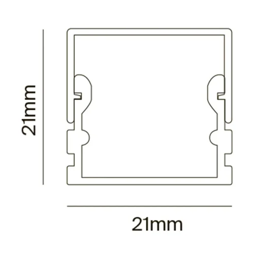 Алюминиевый профиль накладной 21x21 (Серебро, 2 м), ALM007S-2M (Серебро) ALM007S-2M - фото 6