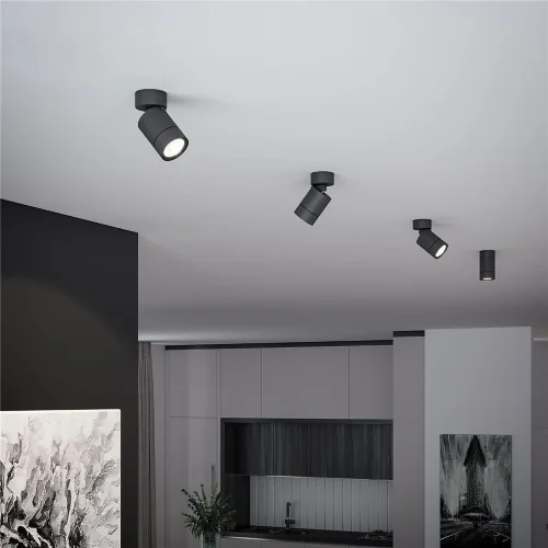 Светильник накладной поворотный Niro GU10 черный 25013/01 - фото 3