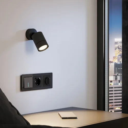 Светильник накладной поворотный Niro GU10 черный 25013/01 - фото 4