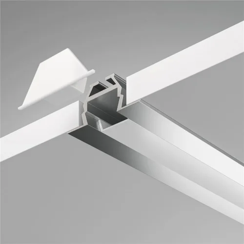 Алюминиевый профиль встраиваемый 30x10 (Серебро) - фото