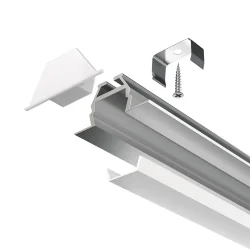 Алюминиевый профиль встраиваемый 30x10 (Серебро)