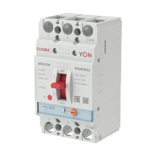 Выключатель автоматический в литом корпусе YON MGS125 3P 25.6-32А 18кА YON MGS125B-3TAMF0032 - фото