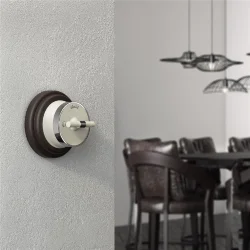 Выключатель на 4 положения двухклавишный Vintage слоновая кость матовый/хром W5822055