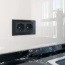 Розетка двойная с заземлением (черный матовый) W1172008 - фото 2