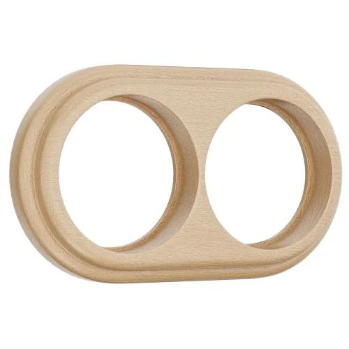 Рамка на 2 поста светлый бук W0025224 - фото