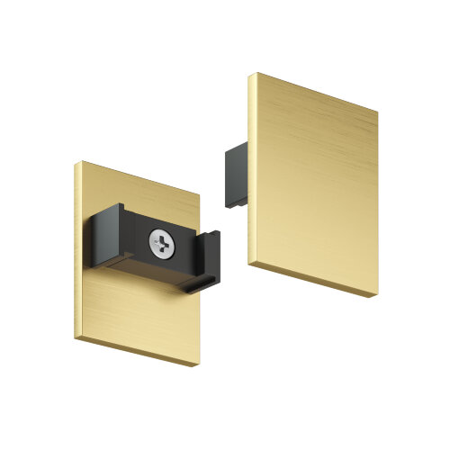 TR5735H-SB Торцевая заглушка, высокая, для использования с экраном, для трека Shine, серия Base, комплект 2 шт, сатинированная латунь, алюминий. Фото 3