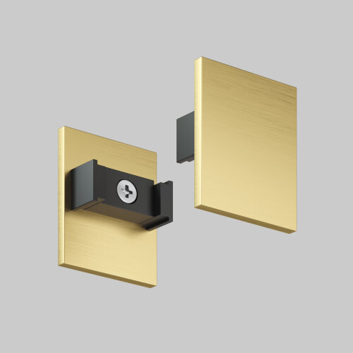 TR5735H-SB Торцевая заглушка, высокая, для использования с экраном, для трека Shine, серия Base, комплект 2 шт, сатинированная латунь, алюминий.