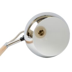 UML-T702 E14 SILVER Торшер напольный под лампу Е14, 60W, с регулировкой наклона, Механический выключатель, Серебристый