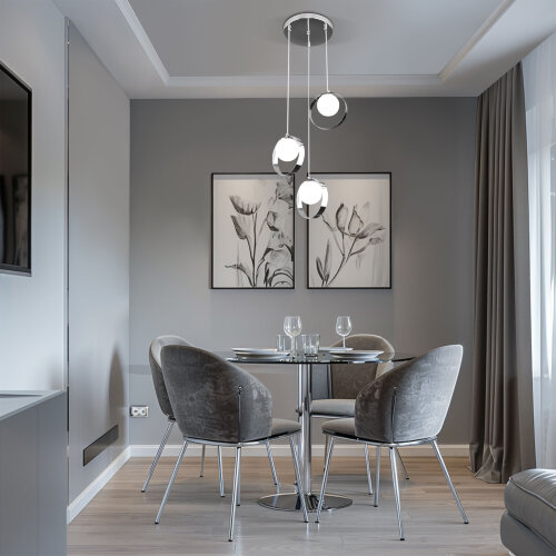 Подвесной светильник со стеклянными плафонами - Фото 4