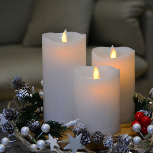 ULD-F065 WW RC CANDLE SET3 Фигура светодиодная Свеча на батарейках 2AA не в-к, в составе набора из 3 штук, Диммируемая, 1 светодиод, Теплый белый свет, Пульт ДУ в-к, TM Uniel - фото 5