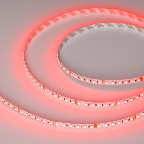 Светодиодная лента RT-G120-8mm 24V RGB (11 W/m, IP20, 3838, 5m) (Arlight, Открытый) - фото 1