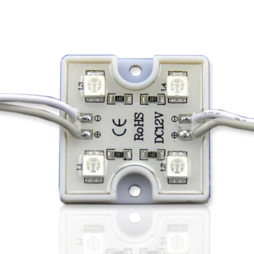 Светодиодный модуль квадратный 5050-4 (1,44W, 12V, Red) - фото I