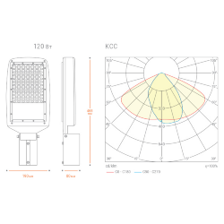 Уличный светильник WOLTA STL-120W03 120Вт 5700К IP65