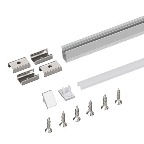 Профиль с экраном SL-MINI-8-H12-2000 ANOD+OPAL (Arlight, Алюминий) - фото 2