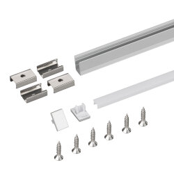 Профиль с экраном SL-MINI-8-Н12-2000 ANOD+OPAL (Arlight, Алюминий) 036833