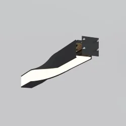 Радиусный профиль 35x35 Twist правый черный (Черный)