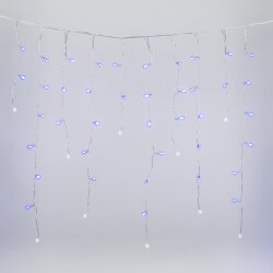 ULD-B3007-200-TTK BLUE-WHITE IP44 Бахрома светодиодная с эффектом мерцания, 3м, Соединяемая, 200 светодиодов, Синий и белый свет, Провод прозрачный