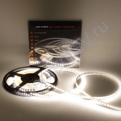 Светодиодная лента Class Premium, 3528, 120 led/m, Day White, 24V, IP33, А5 - фото 2.