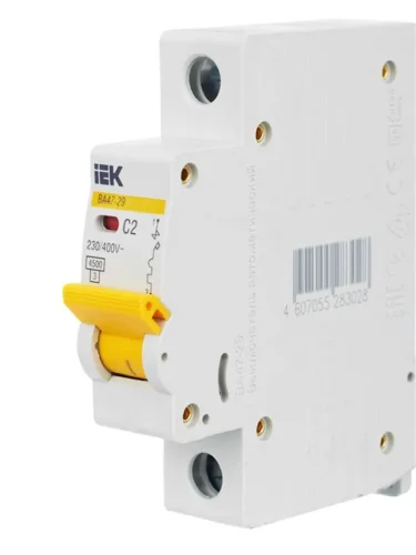 Выключатель автоматический модульный 1п C 2А 4.5кА ВА47-29 KARAT IEK MVA20-1-002-C - фото 8