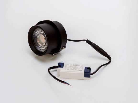 Встраиваемый светильник Rink 10W Черный 4000К , R-SRC-BL-NW. Фото 2