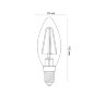 LED-C35-9W-3000K-E14-CL-DIM GLA01TR Лампа светодиодная диммируемая, Форма свеча, прозрачная, Серия Air, Теплый белый свет 3000K. - фото 2