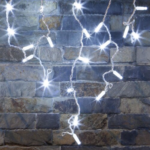 Праздничная гирлянда бахрома белый 3*0,6м IP65 - Фото 6