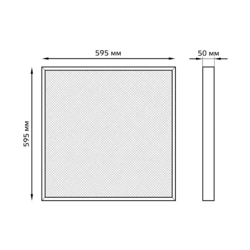 Светильник светодиодный MiR 30Вт 4000К IP40 3700лм 595х595х50мм ДВО офисный рассеив. призма GAUSS G1-A0-00070-01G03-2003540 - фото 2
