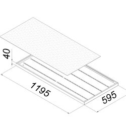 Подвесной офисный светодиодный светильник Армстронг 80 Вт IP20 1195x595x40 мм 6000К Опал