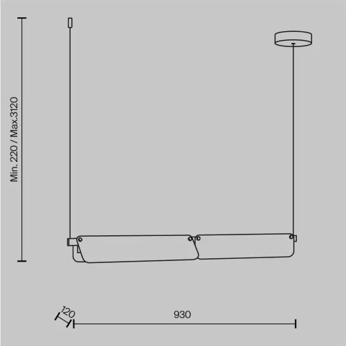 Подвесной светильник Flat 3000К 20Вт (Черный) - фото 4