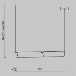 Подвесной светильник Flat 3000К 20Вт (Черный)