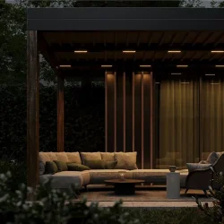 Уличный потолочный светильник Outdoor O488DL-L12GF3K (Графит)