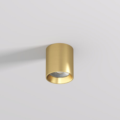 DK2610-SB Накладной светильник SHINE TUBE со светодиодом, D70*H80, IP20, 3000К, 10W, RA?90, сатинированная латунь, алюминий. Фото 2