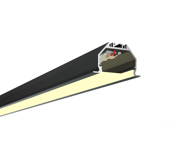 Линейный светильник LINE4932П БЕЗ БП (RAL9005/1500mm/LT70 — 3K/48W) - фото 1