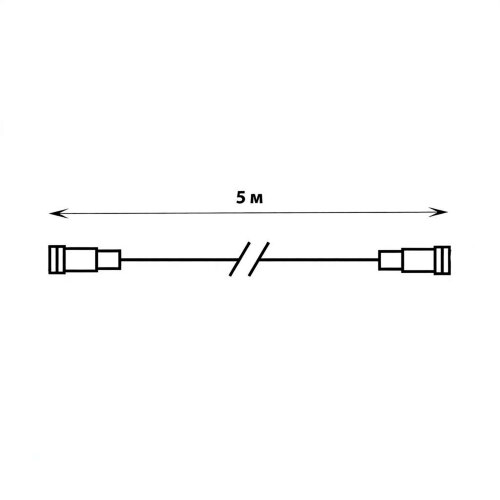 UCX-F90 E-5M-WH Удлинитель для гирлянд серии F90PRO, 5м, Статика-мерцание, IP67, Белый, TM Uniel - фото 3