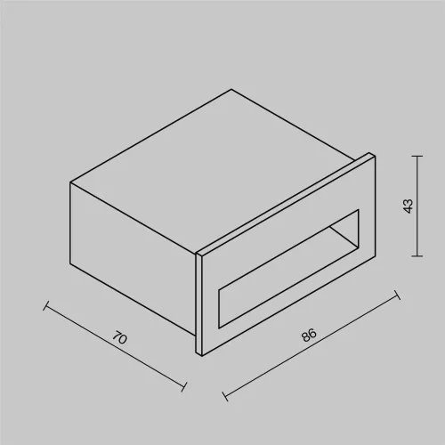 Подсветка для лестниц Футо / Futo 3000K 3Вт IP 65 (Белый) O512SL-L3W3K - фото 7