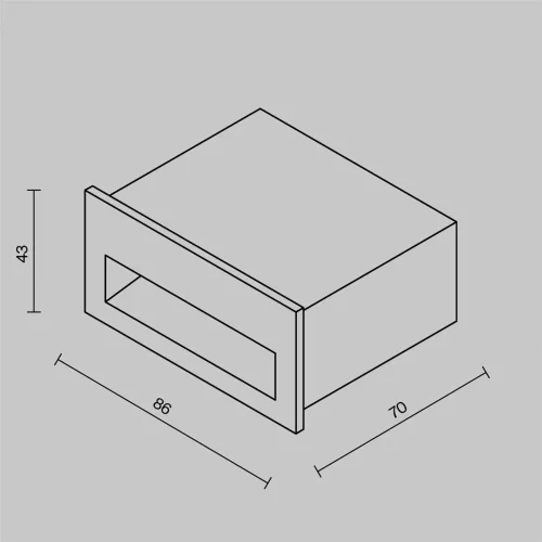 Подсветка для лестниц Футо / Futo 3000K 3Вт IP 65 (Белый) O512SL-L3W3K - фото 8