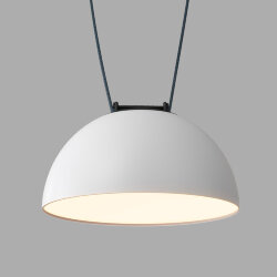 Cветильник для трека-ремня Belty, серия Flow, со светодиодом, D220*H117мм, 48V DC, 24W, RA90, 120°, 3000K, IP20, белый с черным, алюминий, Denkirs DK5561-WH+BK