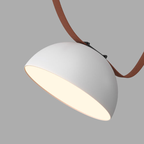 DK5561-WH+BK Cветильник для трека-ремня Belty, серия Flow, со светодиодом, D220*H117мм, 48V DC, 24W, RA90, 120°, 3000K, IP20, белый с черным, алюминий. Фото 2