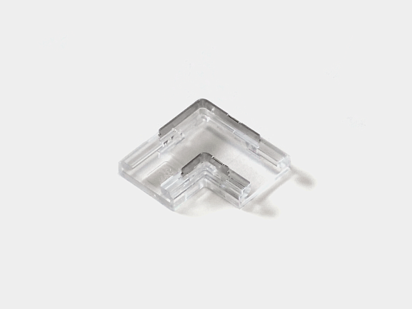 'Пластиковый L-коннектор для светодиодной ленты 10 мм, CN-10MM-2P-L-SC-H. Фото 2