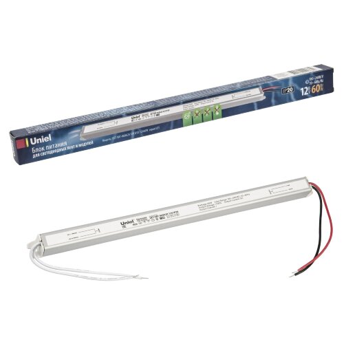 UET-VAT-060A20 12V IP20 Блок питания ультратонкий, 60Вт. Металлический корпус. TM Uniel - фото