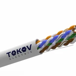 Кабель витая пара U/UTP 4х2х24AWG(0.48мм) кат.5E PVC Fluke tested (м) TOKOV ELECTRIC TKE-C06-U/UTP-42-5E-305