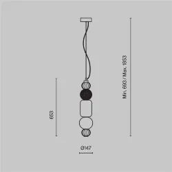 Подвесной светильник Collar 3000K 35Вт (Золото)