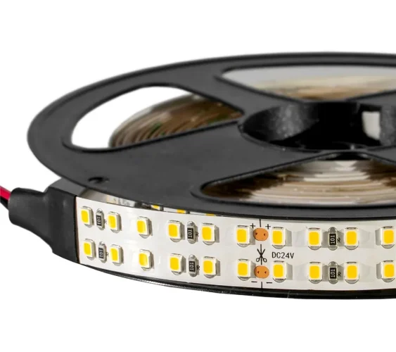 Лента светодиодная ELF 1400SMD диодов (2835), 24В, 5м, ГИПЕР, белый теплый 2800-3300К - фото 2