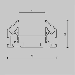 Профиль для монтажа Unity в натяжной ПВХ потолок, 2м (Серебро)
