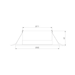 Встраиваемый точечный светильник IP54 35128/U черный (072073)