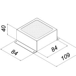 Универсальный офисный светодиодный светильник Грильято 6 Вт IP44 100x100x40 мм 4000K Опал