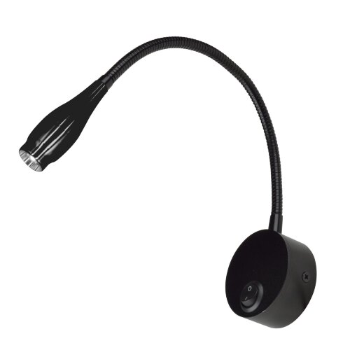 ULT-F22-3W-4000K IP20 BLACK Светильник светодиодный настенный гибкий для интерьерного освещения, 85-265В, Белый свет 4000К, Черный, TM Uniel - фото 1