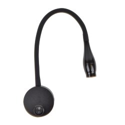 ULT-F22-3W-4000K IP20 BLACK Светильник светодиодный настенный гибкий для интерьерного освещения, 85-265В, Белый свет 4000К, Черный, TM Uniel