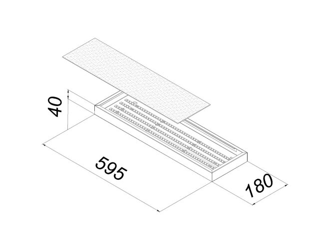 Универсальный офисный светодиодный светильник 40 Вт IP20 595x180x40 мм 6000K Опал - фото 2
